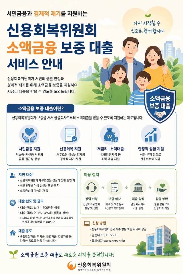 신용회복위원회 소액금융 보증 지원대상 한도 및 신청방법 총정리 썸네일