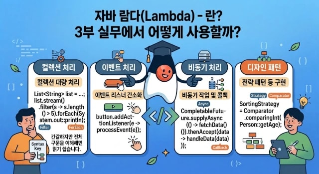 자바 람다(Lambda)란? - 3부 실무에서 어떻게 사용할까? 썸네일