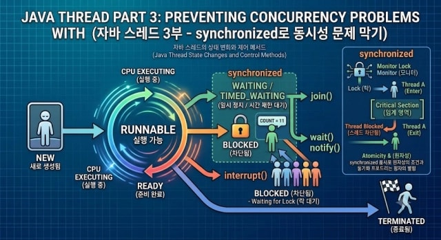 Java Thread 3부 - synchronized로 동시성 문제 막기 썸네일